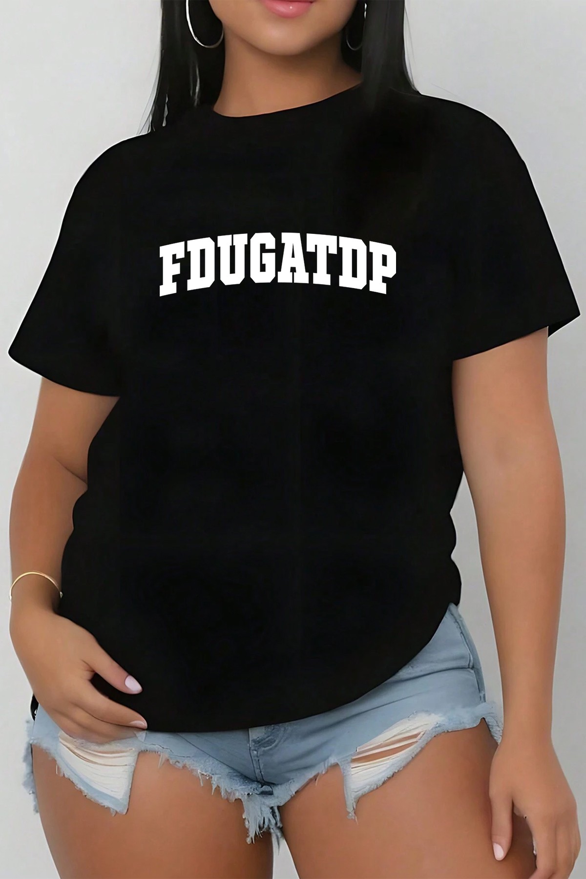 FDUGATDP Baskılı Unisex Oversize Tshirt