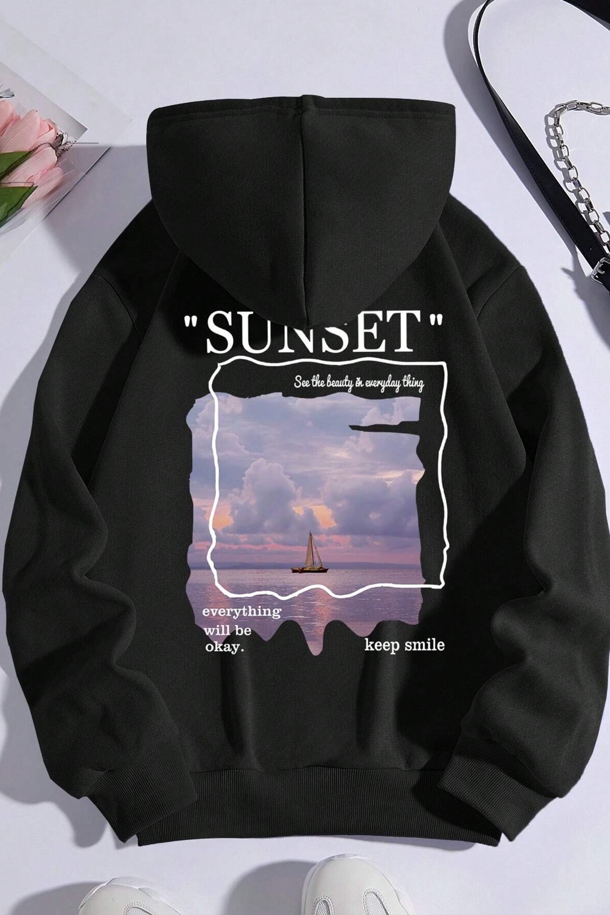 Unisex Sunset Baskılı Sweatshirt