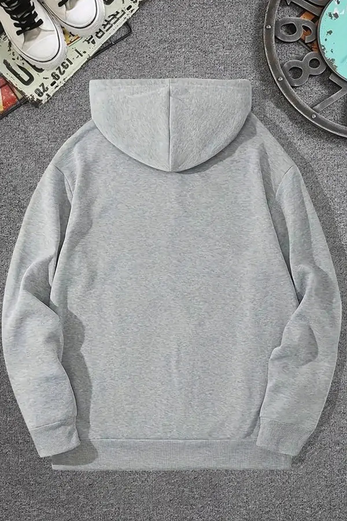 Paris Baskılı Pamuklu Oversize Sweatshirt