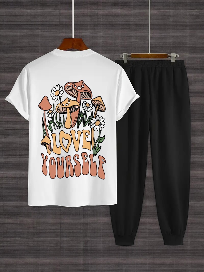 Unisex Love Yourself Baskılı 2'li Eşofman Takımı