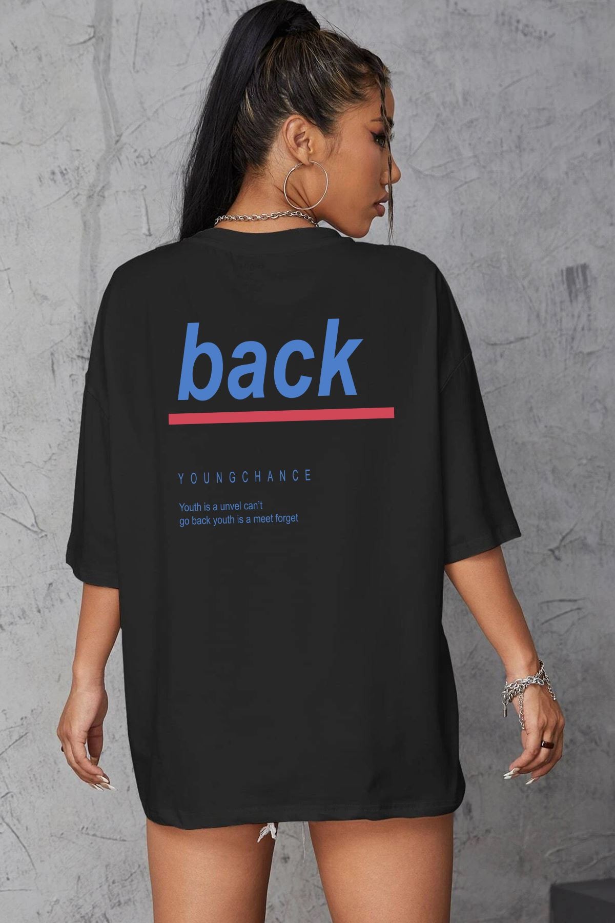 Unisex Back Baskılı Tasarım Tshirt