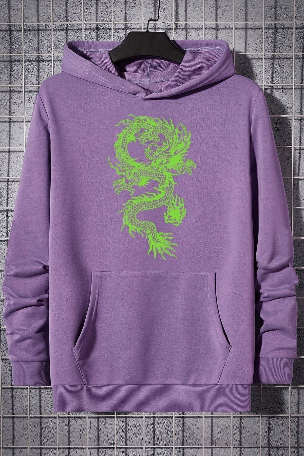 Chinese Dragon Graphic Baskılı Sweatshirt