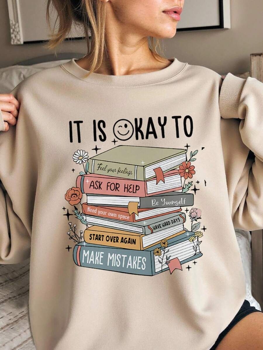 Unisex It Is Okay To Baskılı Oversize Sweatshirt