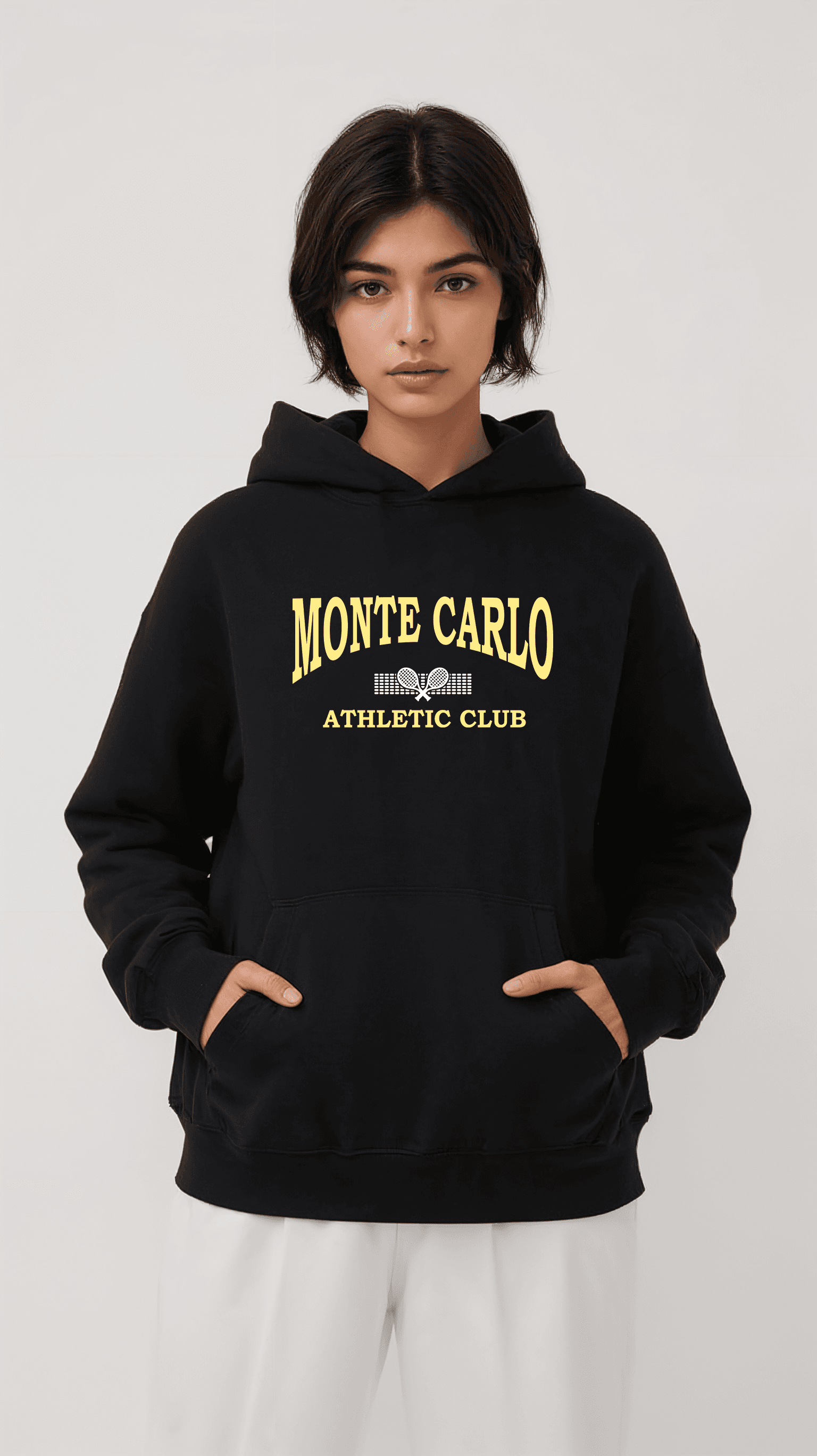 Unisex Monte Carlo Baskılı Tasarım Oversize Sweatshirt
