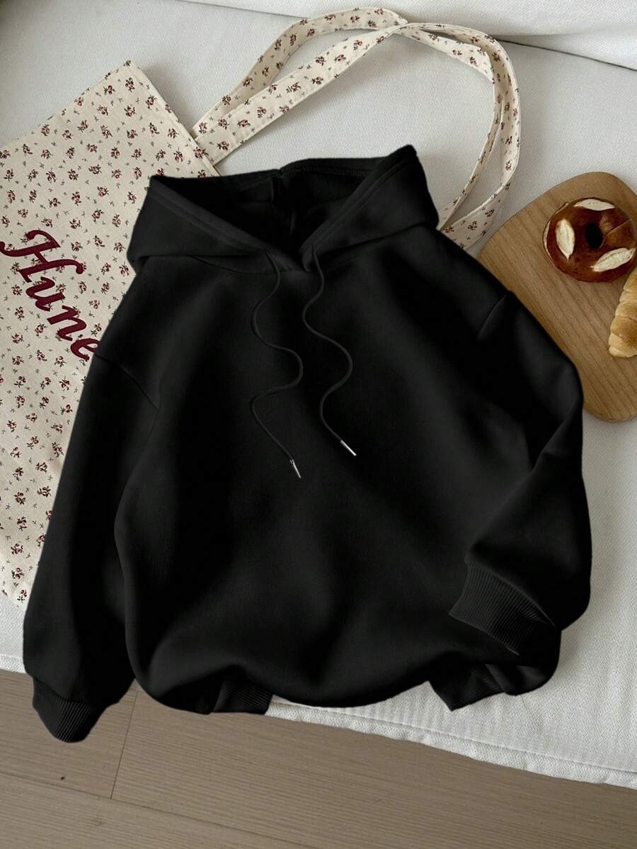 Unisex Kurdele Visne Baskılı Oversize Sweatshirt