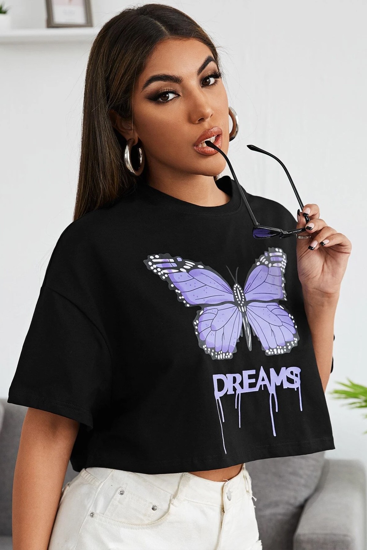 Unisex Dream Butterfly Tasarım Tshirt