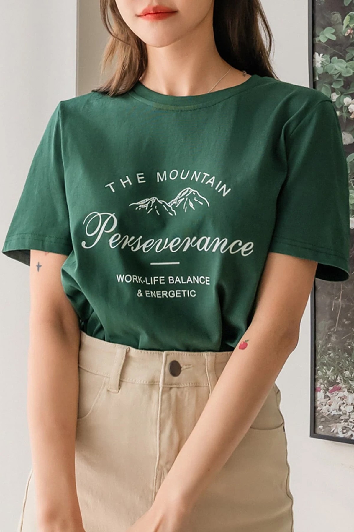 Unisex The Mountain Baskılı Tasarım Tshirt