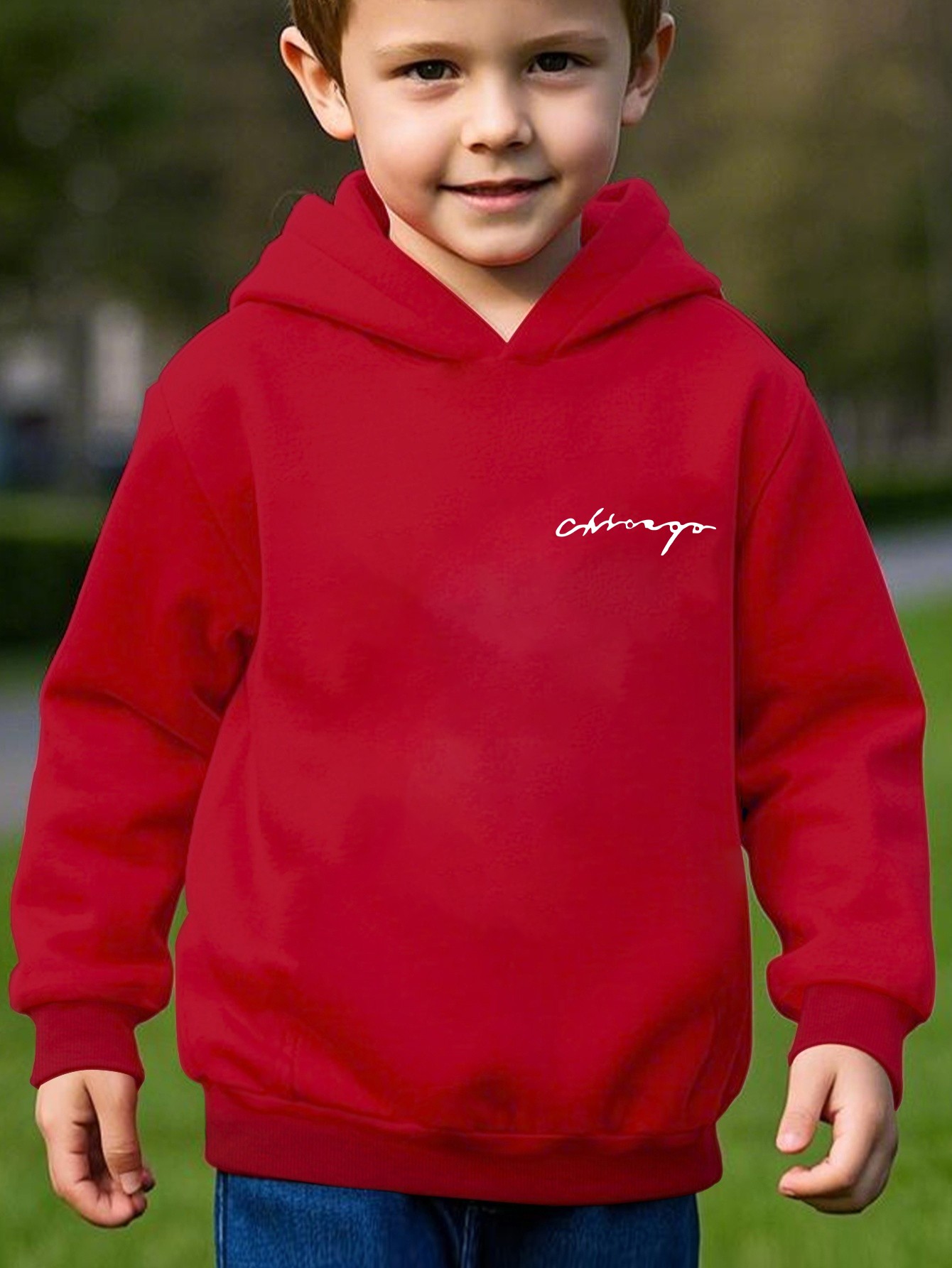 Chicago Baskılı Oversize Çocuk Sweatshirt