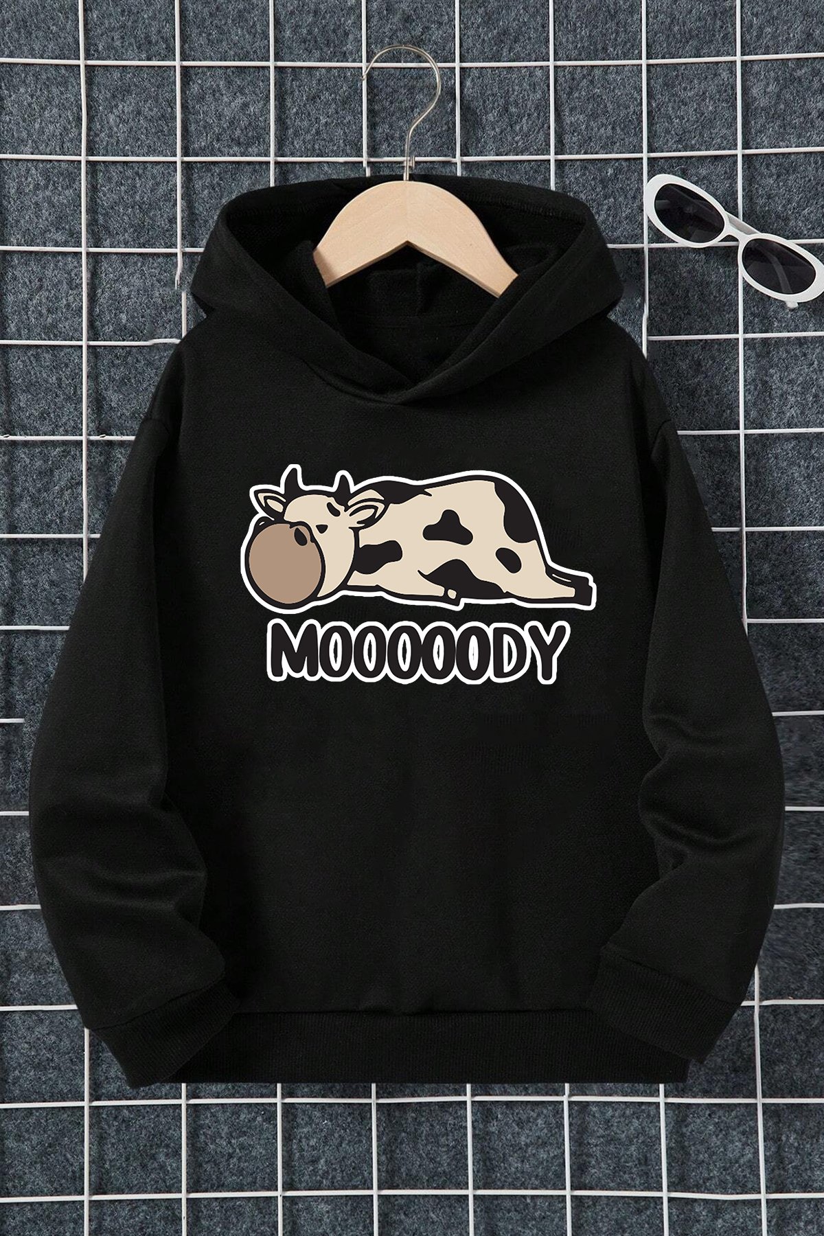 Mooooody Baskılı Erkek - Kız Çocuk Rahat Kalıp Sweatshirt