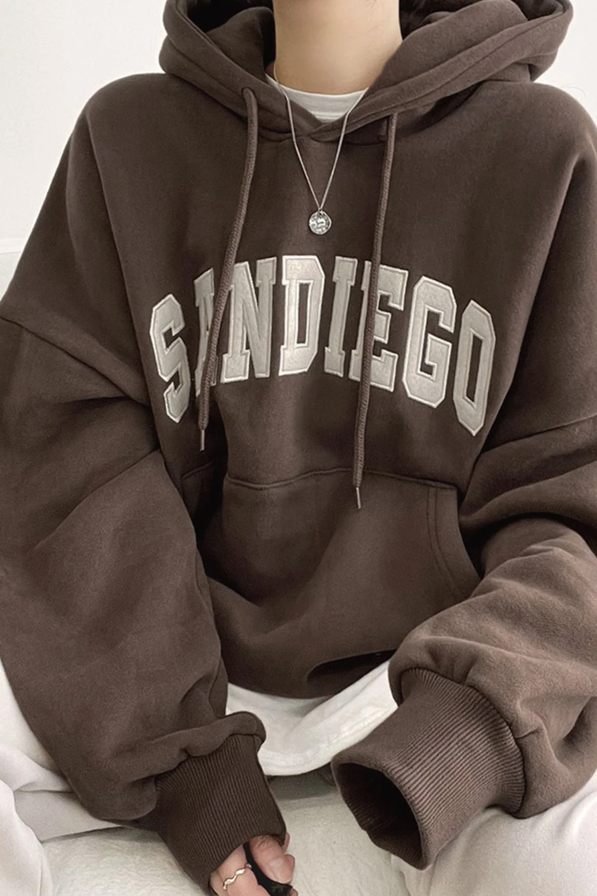 Unisex Sandiego Baskılı Oversize Sweatshirt