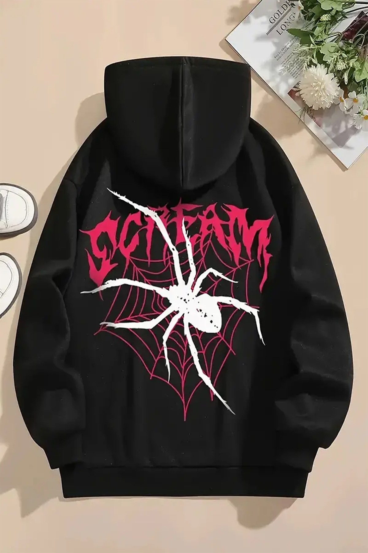 Scream Baskılı Unisex Oversize Sweatshirt