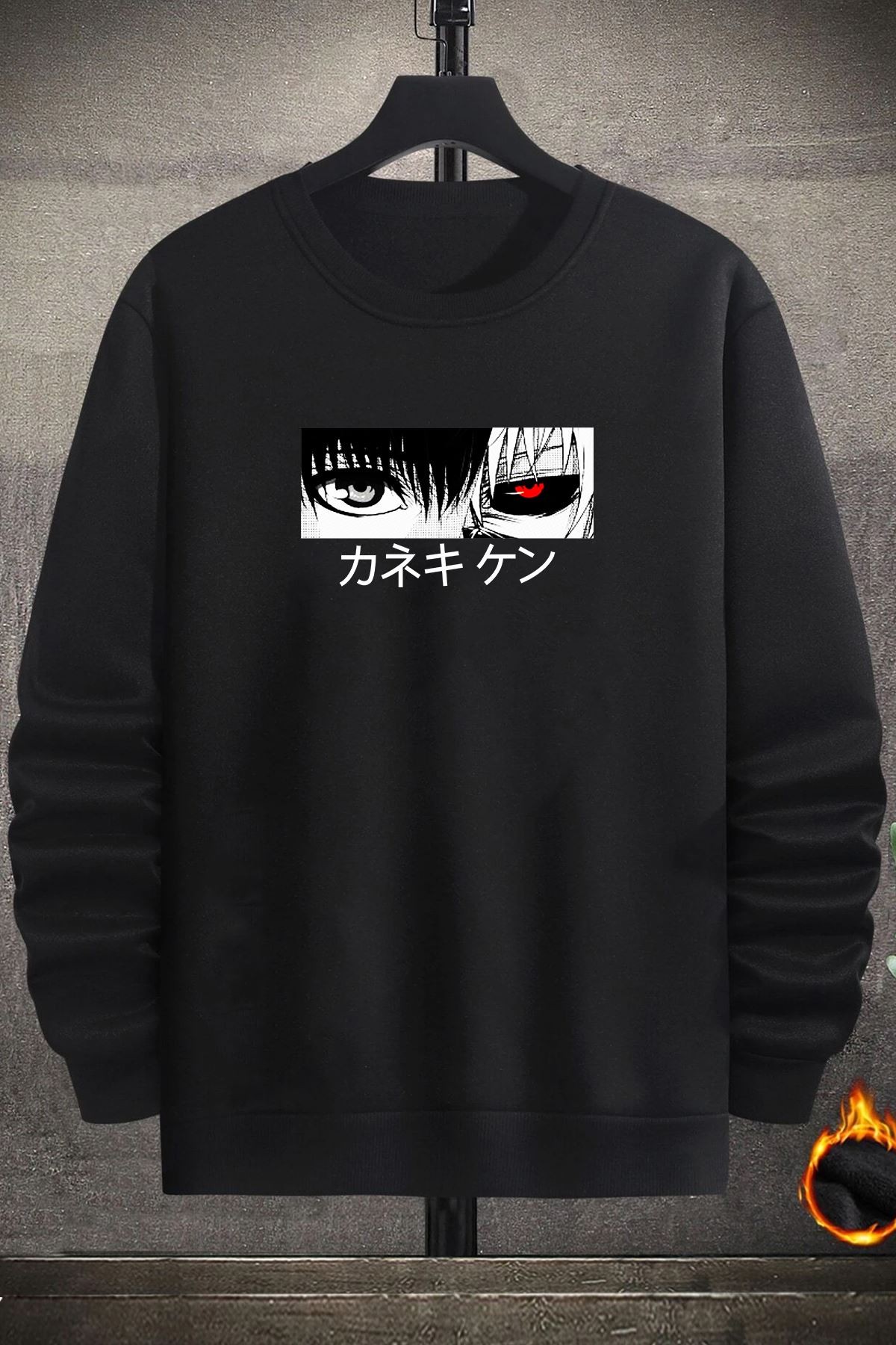 Unisex Ken Kaneki Bisiklet Yaka Sweatshirt