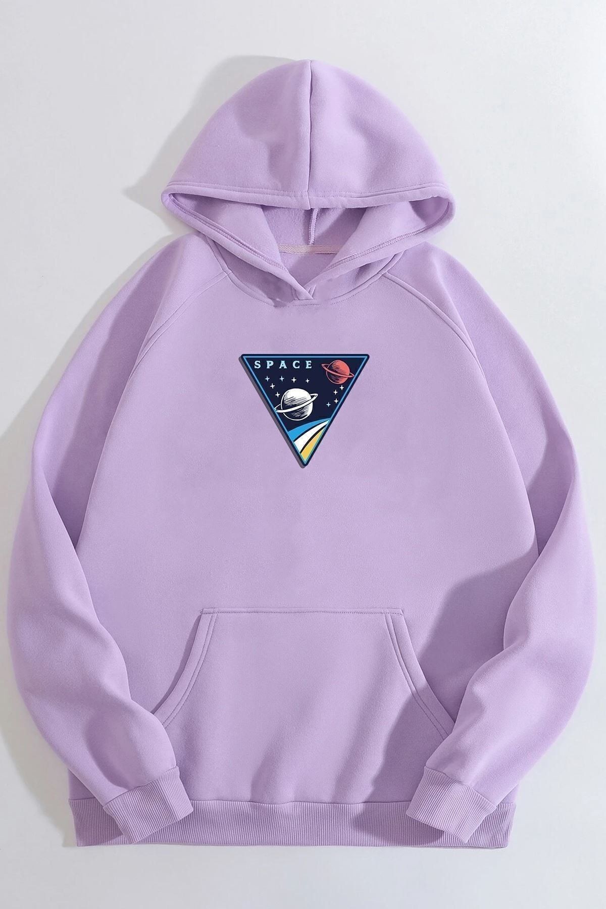 Space Baskılı Sweatshirt