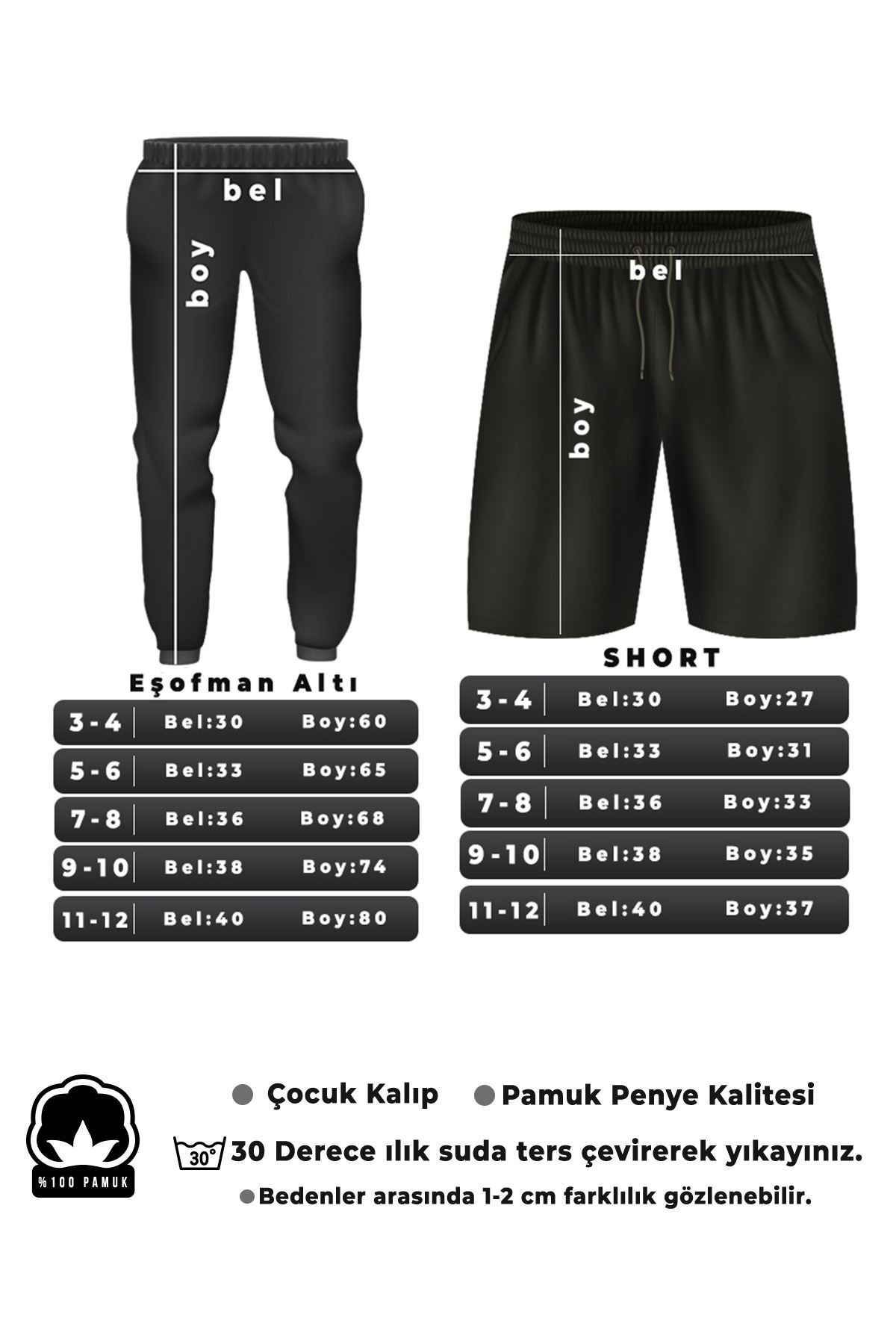 Çocuk 2'li Short & Eşofman Altı