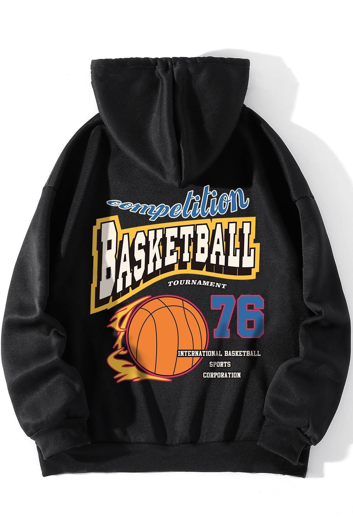 Basketball 76 Baskılı Oversize Sweatshirt