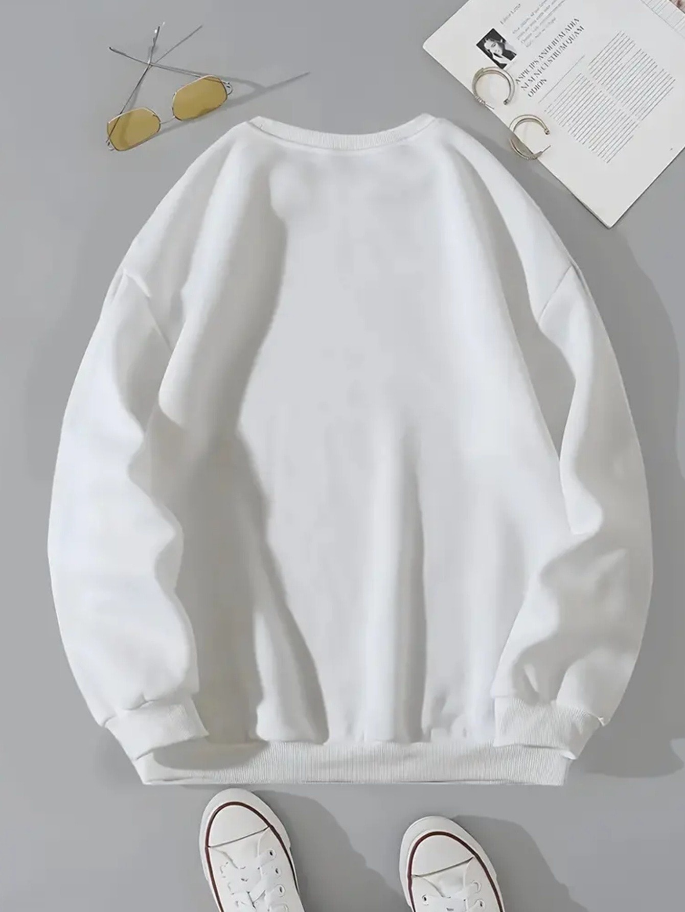 Unisex W Baskılı Tasarım Oversize Tişört