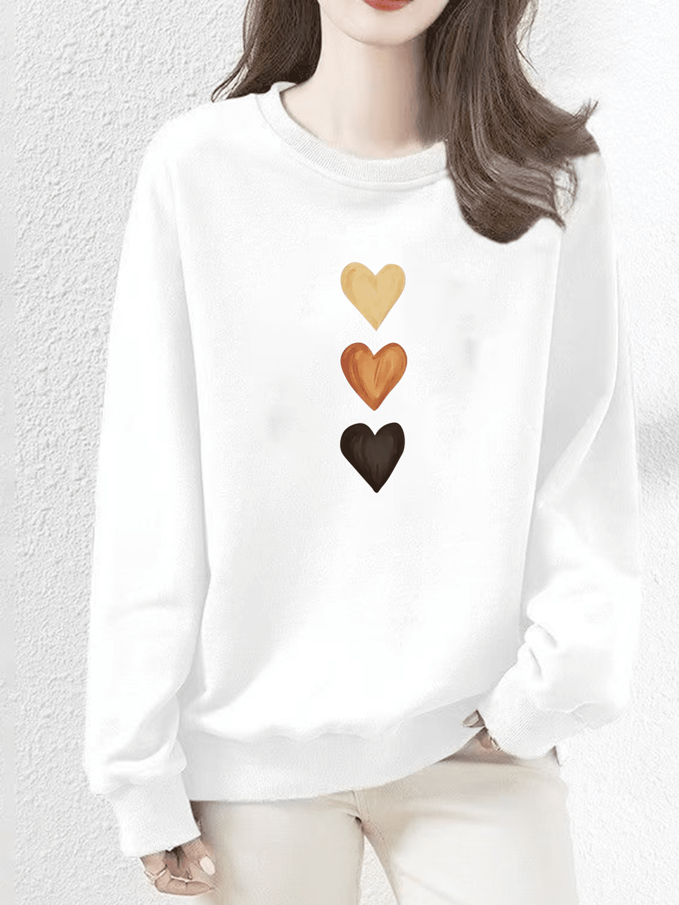 Unisex Sirali Kalpler Baskılı Tasarım Oversize Sweatshirt