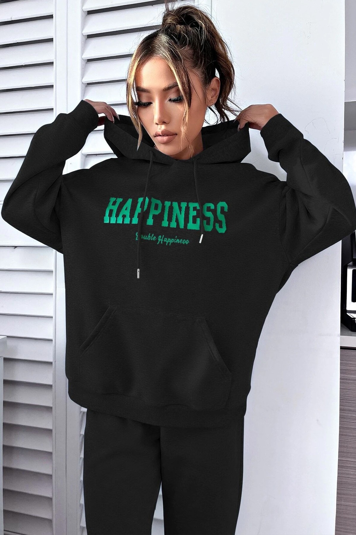 Unisex Happiness Baskılı Eşofman Takımı