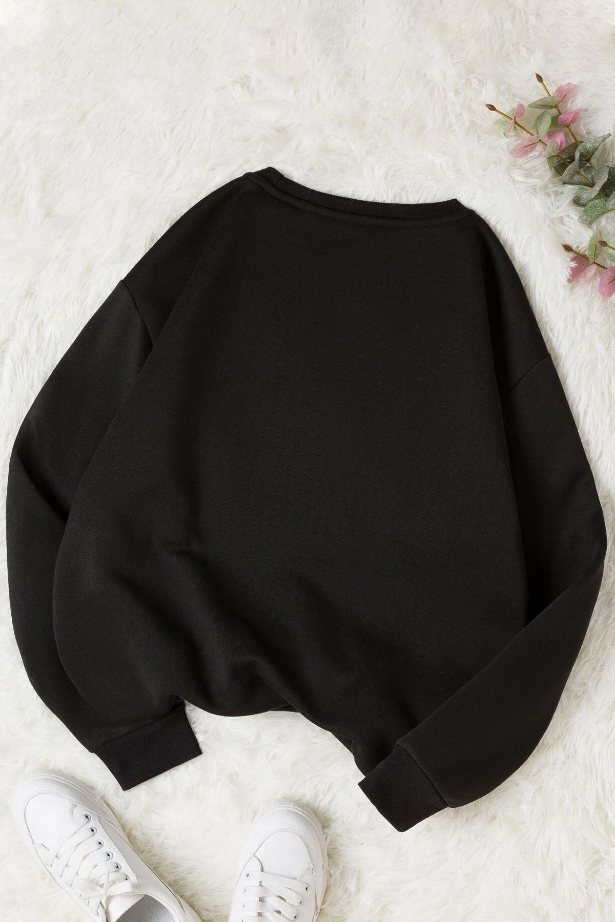 Unisex California Bisiklet Yaka Sweatshirt