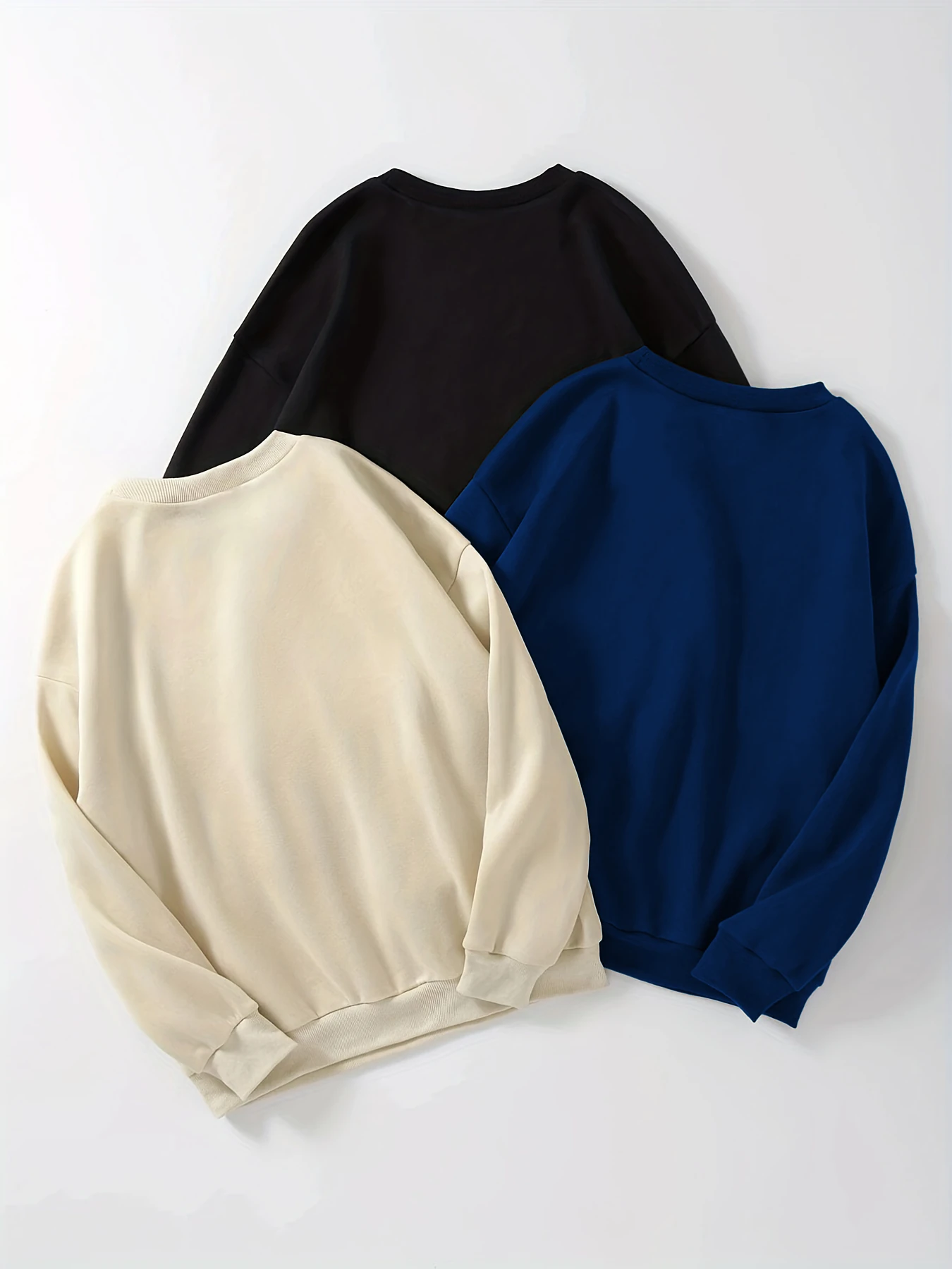 Çok Renkli Baskılı & Baskısız Sweatshirt 3'lü Fırsat Paketi