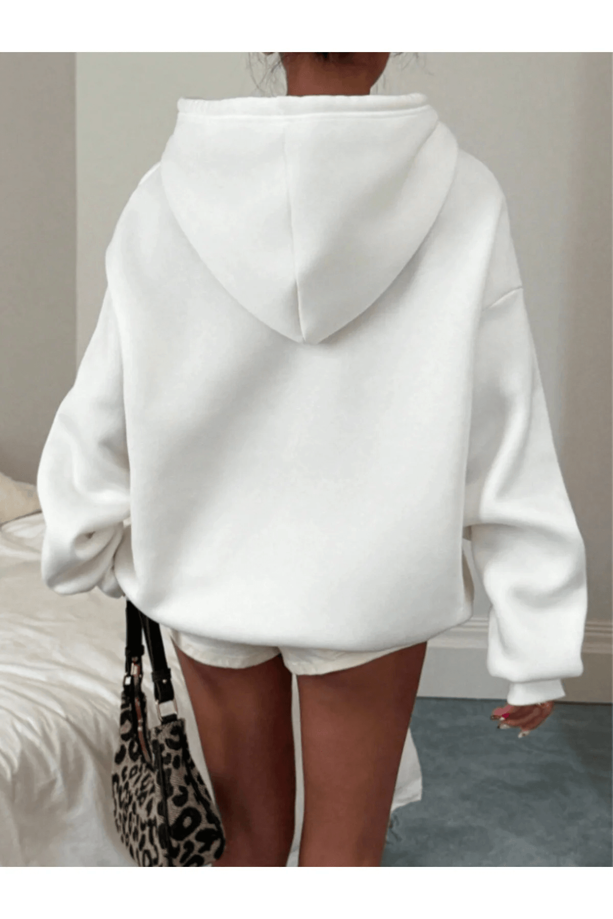 Unisex Deniz Istiridye Baskılı Tasarım Oversize Sweatshirt