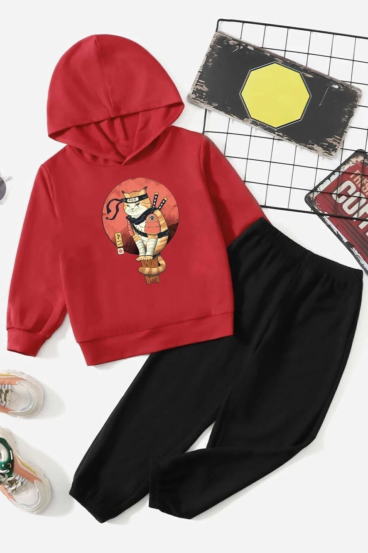 Çocuk Shinobi Kedi Eşofman Takımı