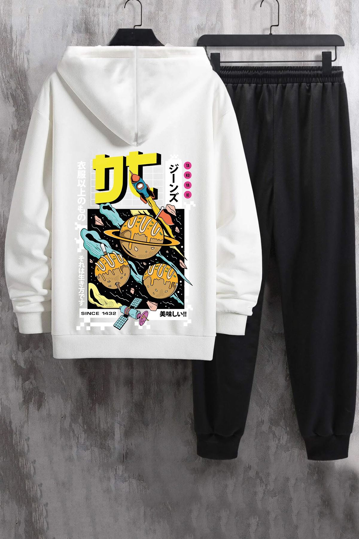 Unisex Tokoyaki Baskılı Eşofman Takımı