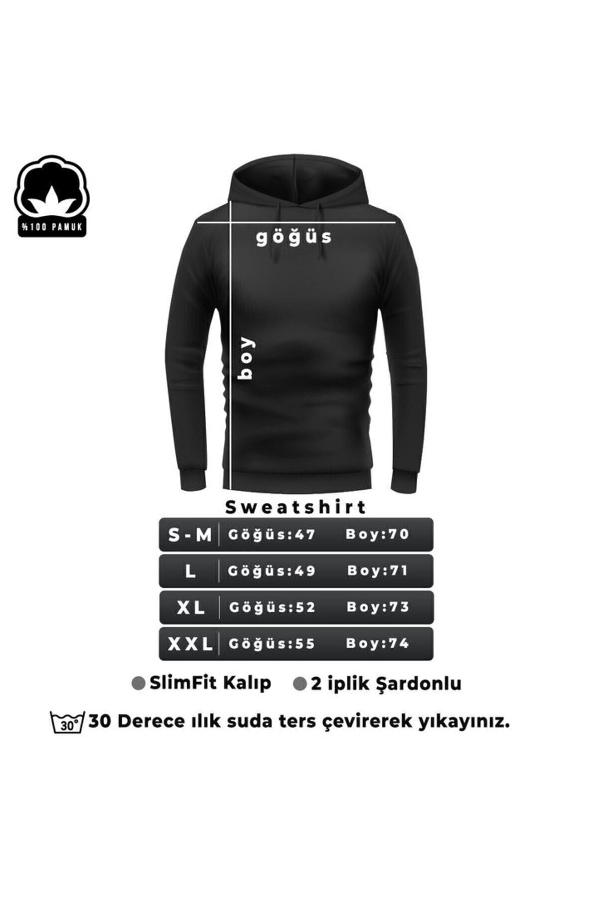 Pamuk Şardonlu Kapüşonlu Sweatshirt