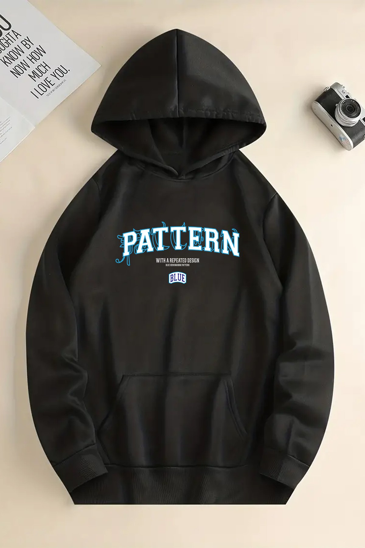 Pattern Baskılı Unisex Oversize Sweatshirt