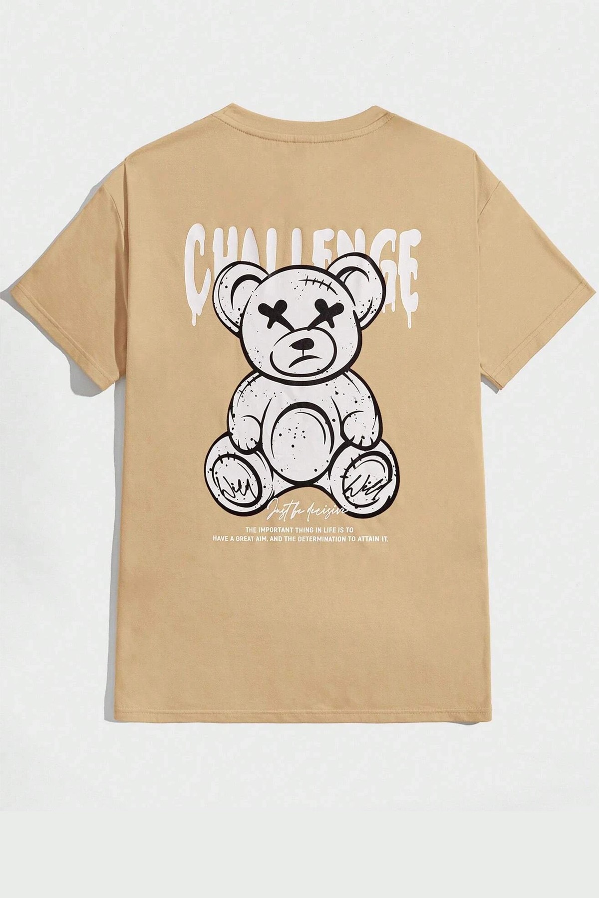 Unisex Chalenge Sırt Baskılı Tasarım Tshirt