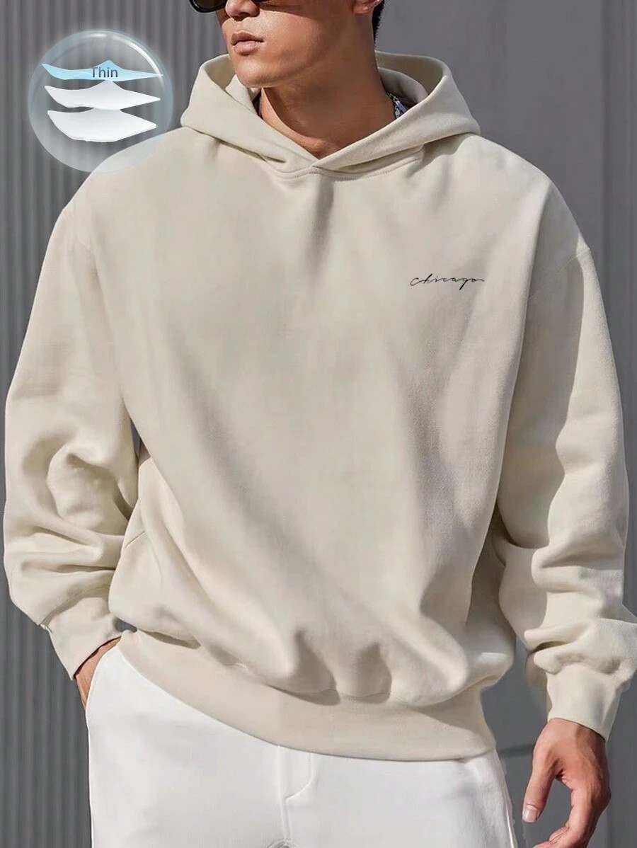 Unisex Chicago Baskılı Oversize Sweatshirt