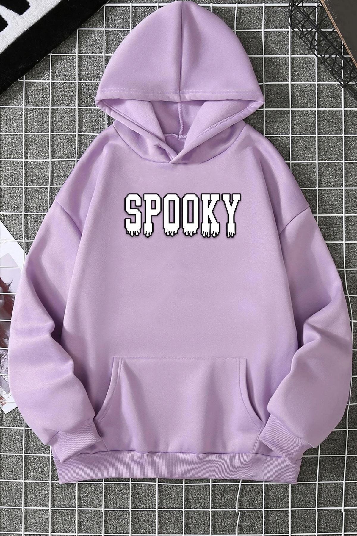 Spooky Baskılı Sweatshirt