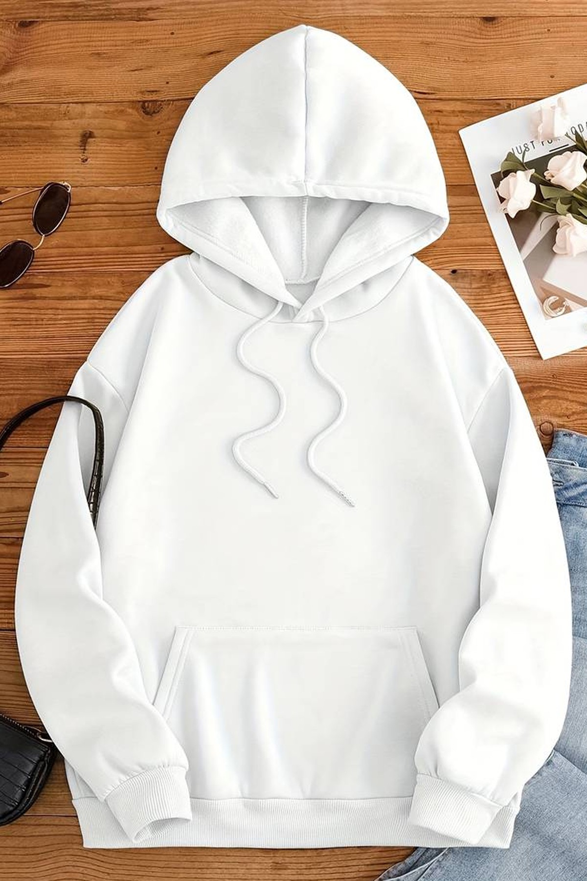 Whales Baskılı Oversize Sweatshirt