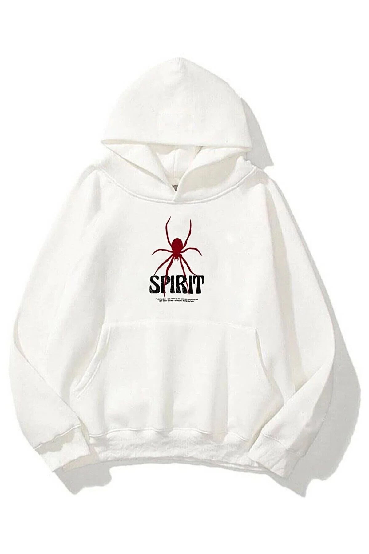 Unisex Spirit Örümcek Sırt Baskılı Oversize Sweatshirt