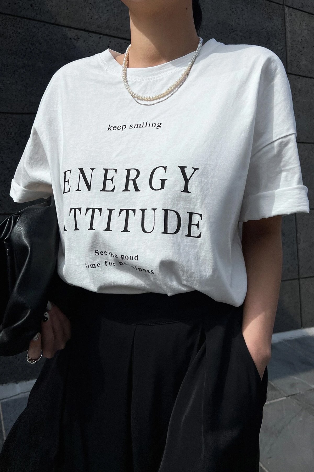 Unisex Energy Baskılı Tasarım Tshirt