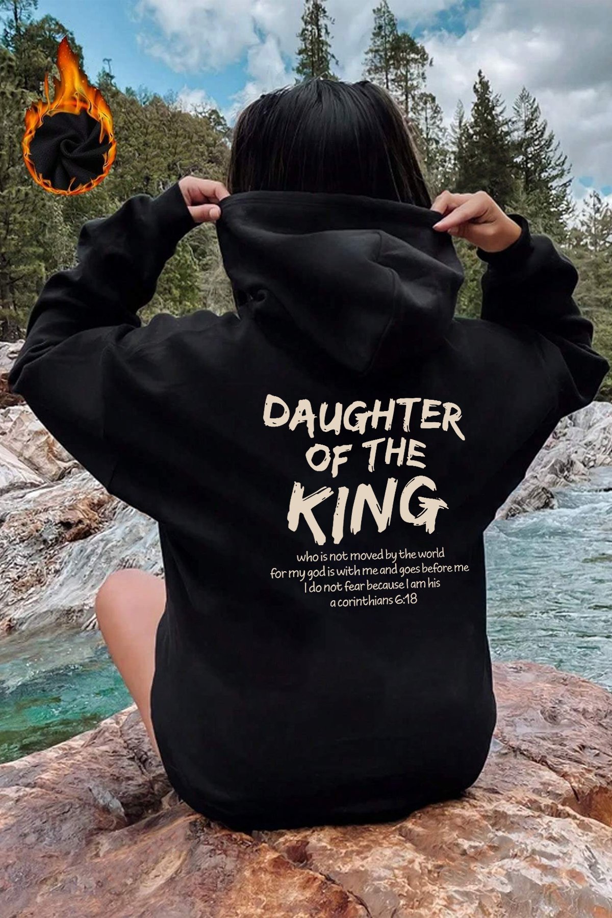 Daughter Of The King Baskılı Oversize Sweatshirt