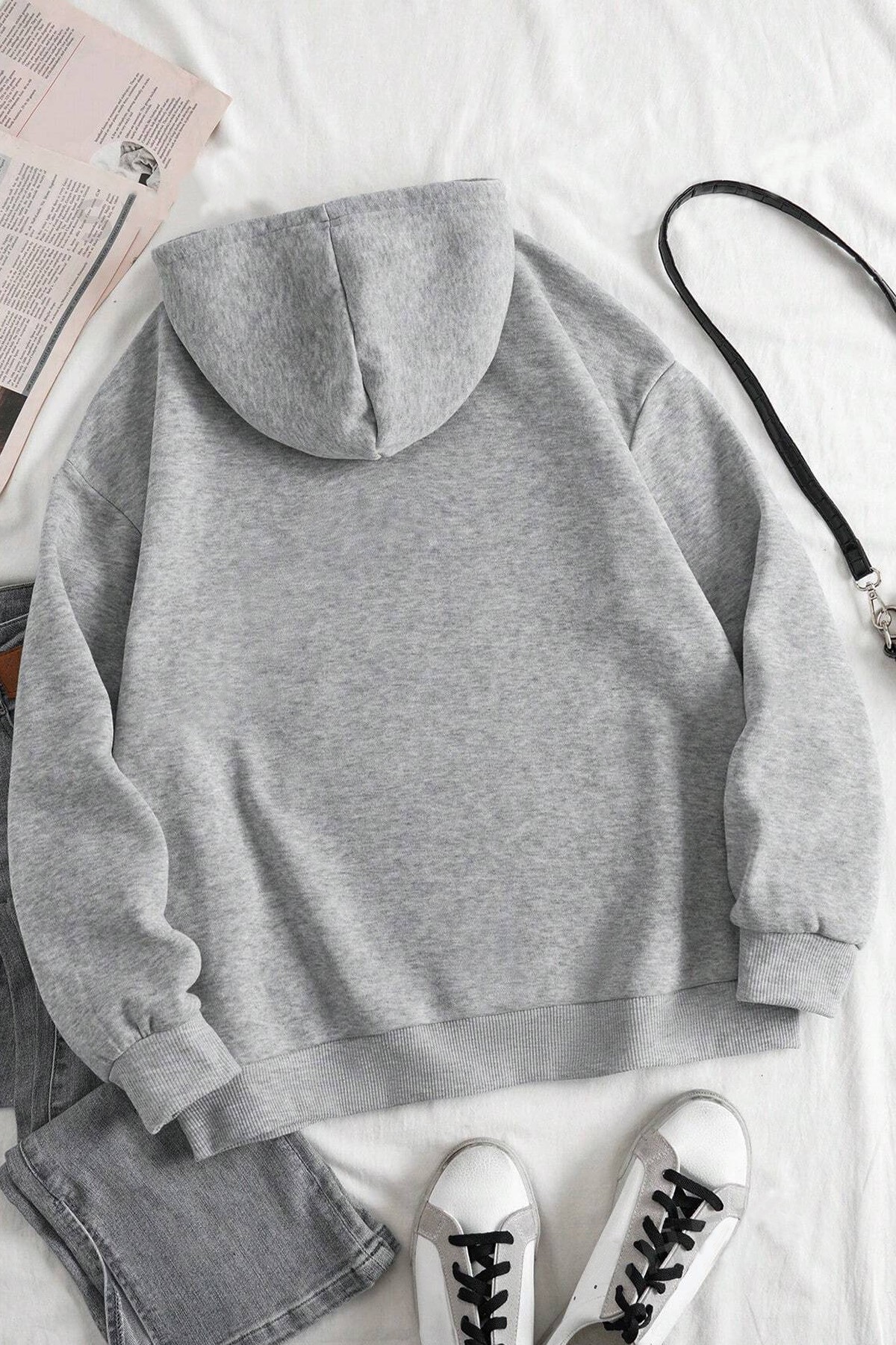 Attitude Baskılı Oversize Sweatshirt