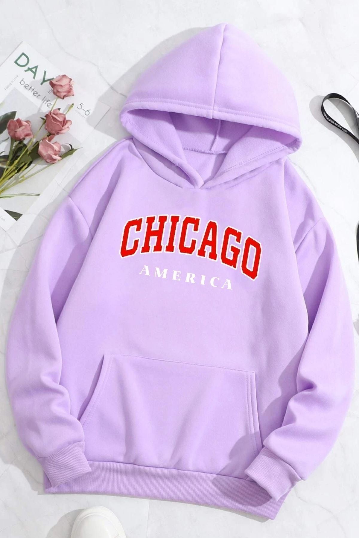 Chiago Baskılı Sweatshirt