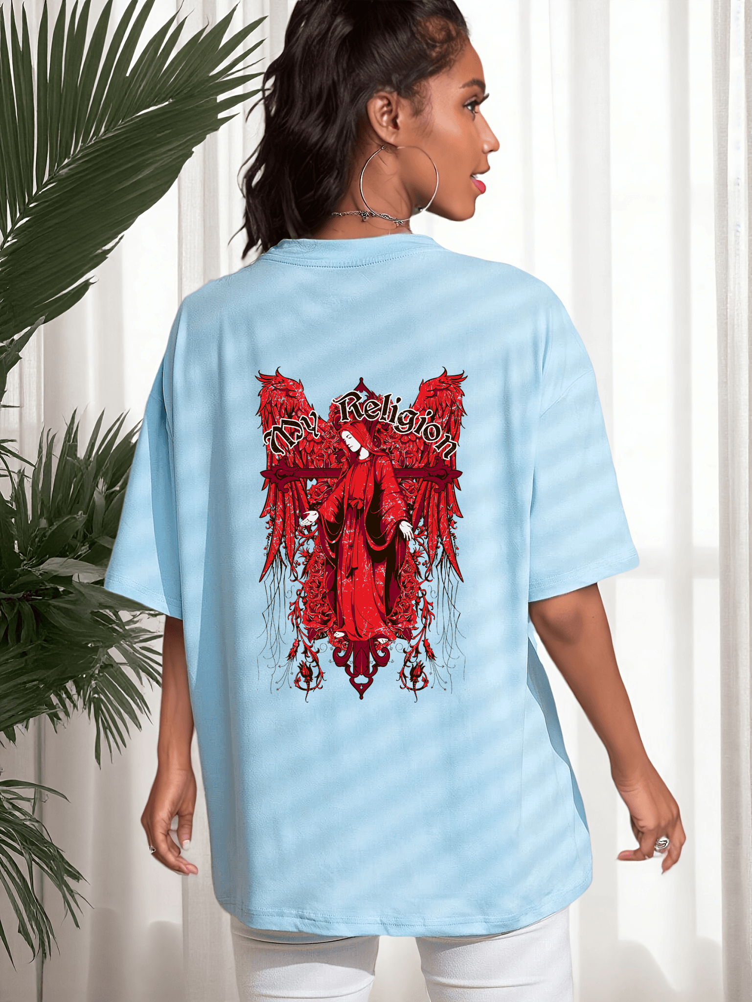 Unisex My Regilion Tasarım Basklı Tshirt