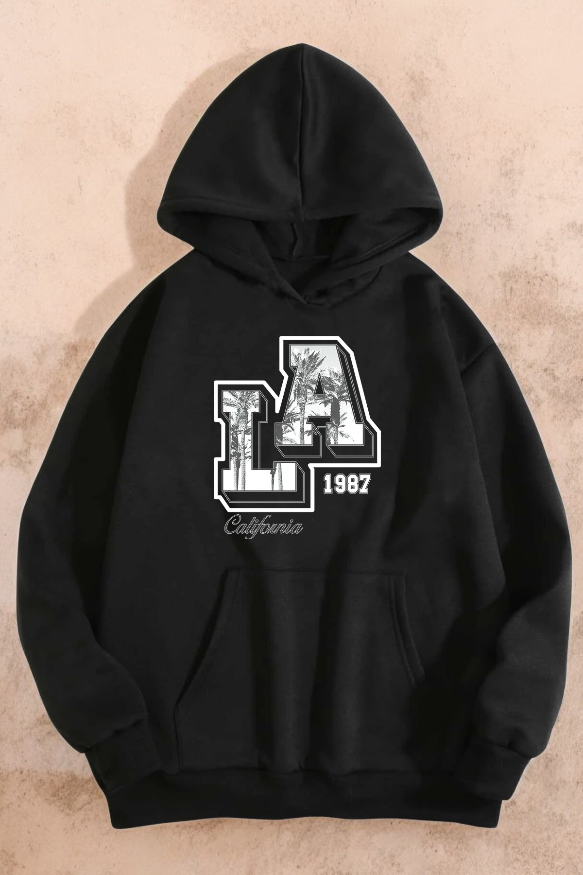 La California Baskılı Oversize Sweatshirt