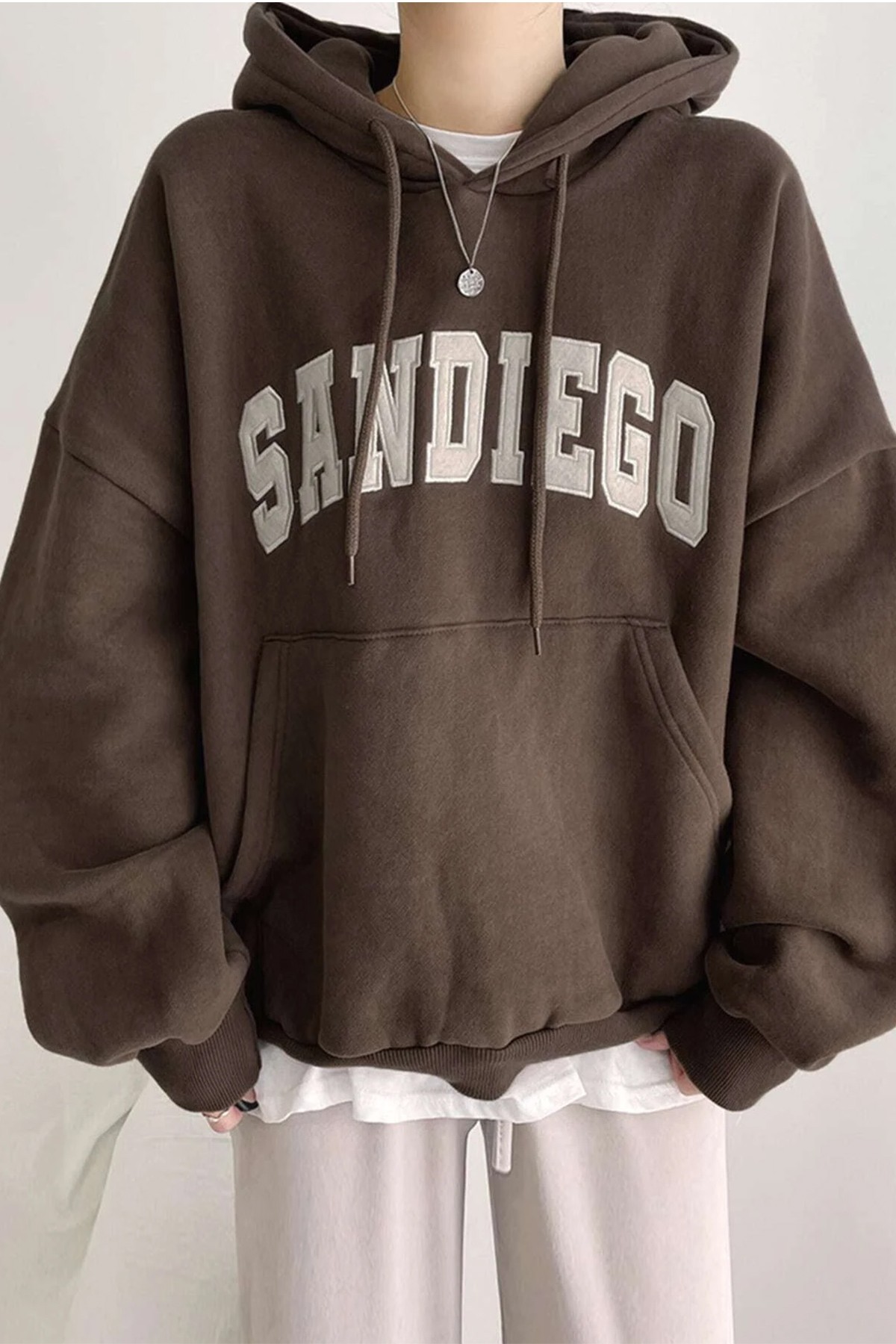 Unisex Sandiego Baskılı Oversize Sweatshirt