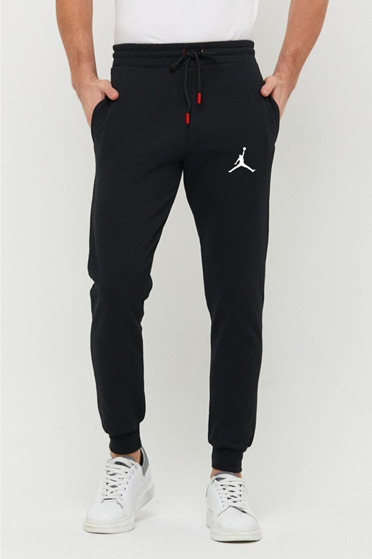 Siyah Jumpman Spor Eşofman Altı