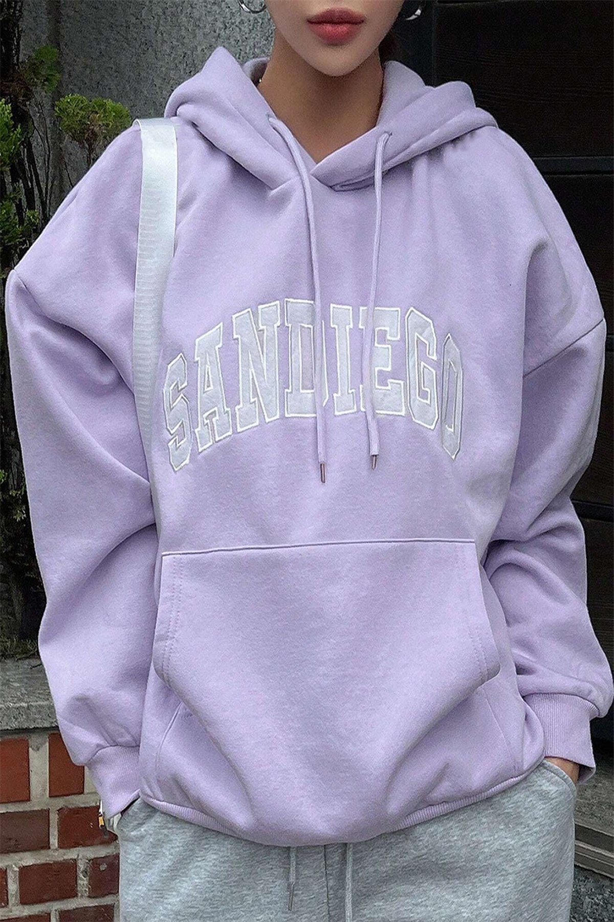 Sandiego Baskılı Oversize Sweatshirt