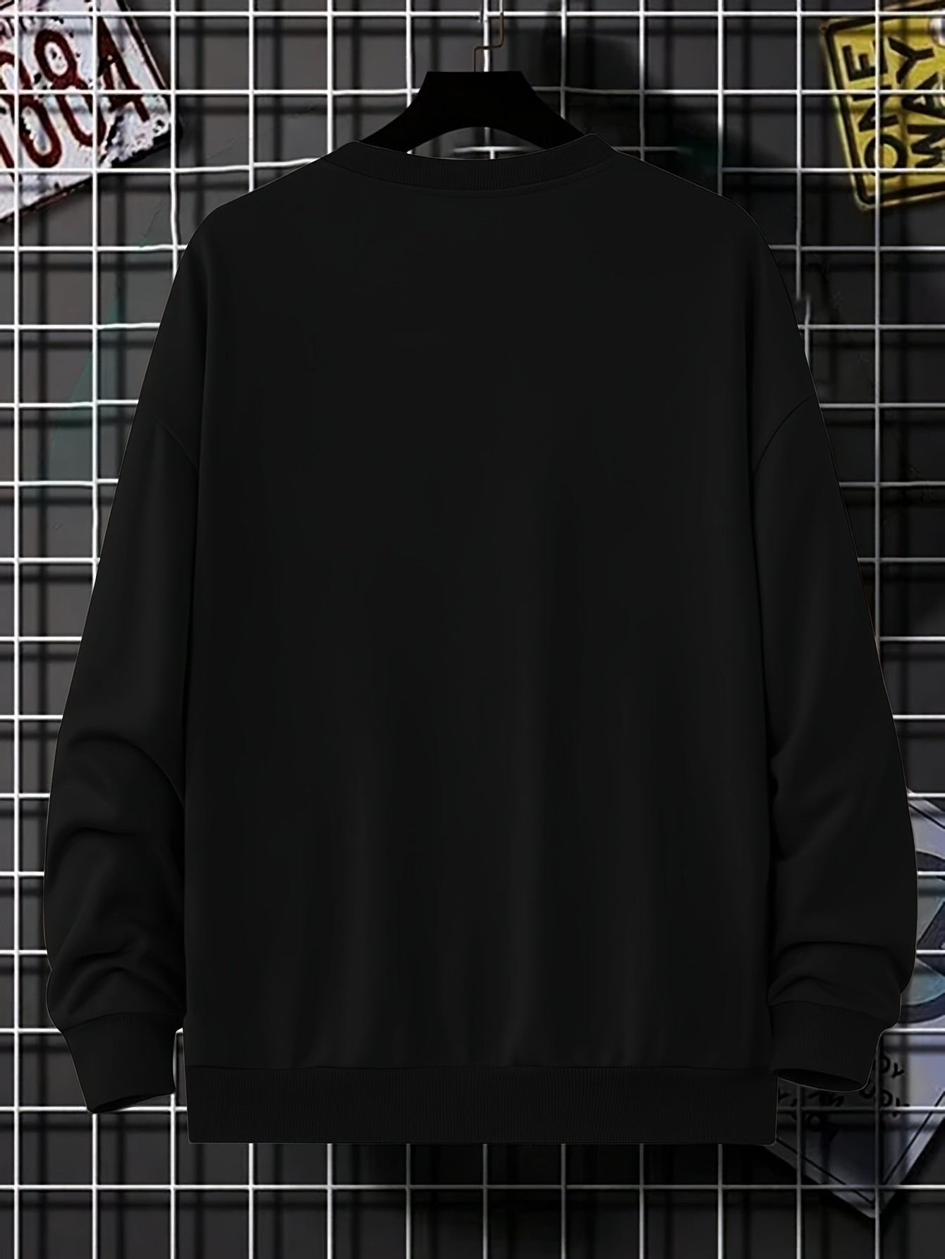 Unisex Boston Baskılı Oversize Sweatshirt