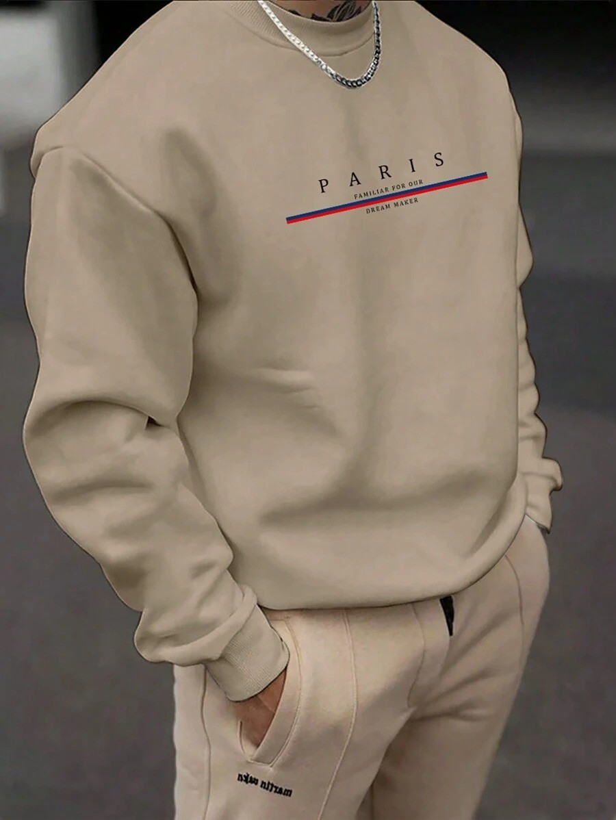 Unisex Paris Dream Maker Baskılı Oversize Sweatshirt