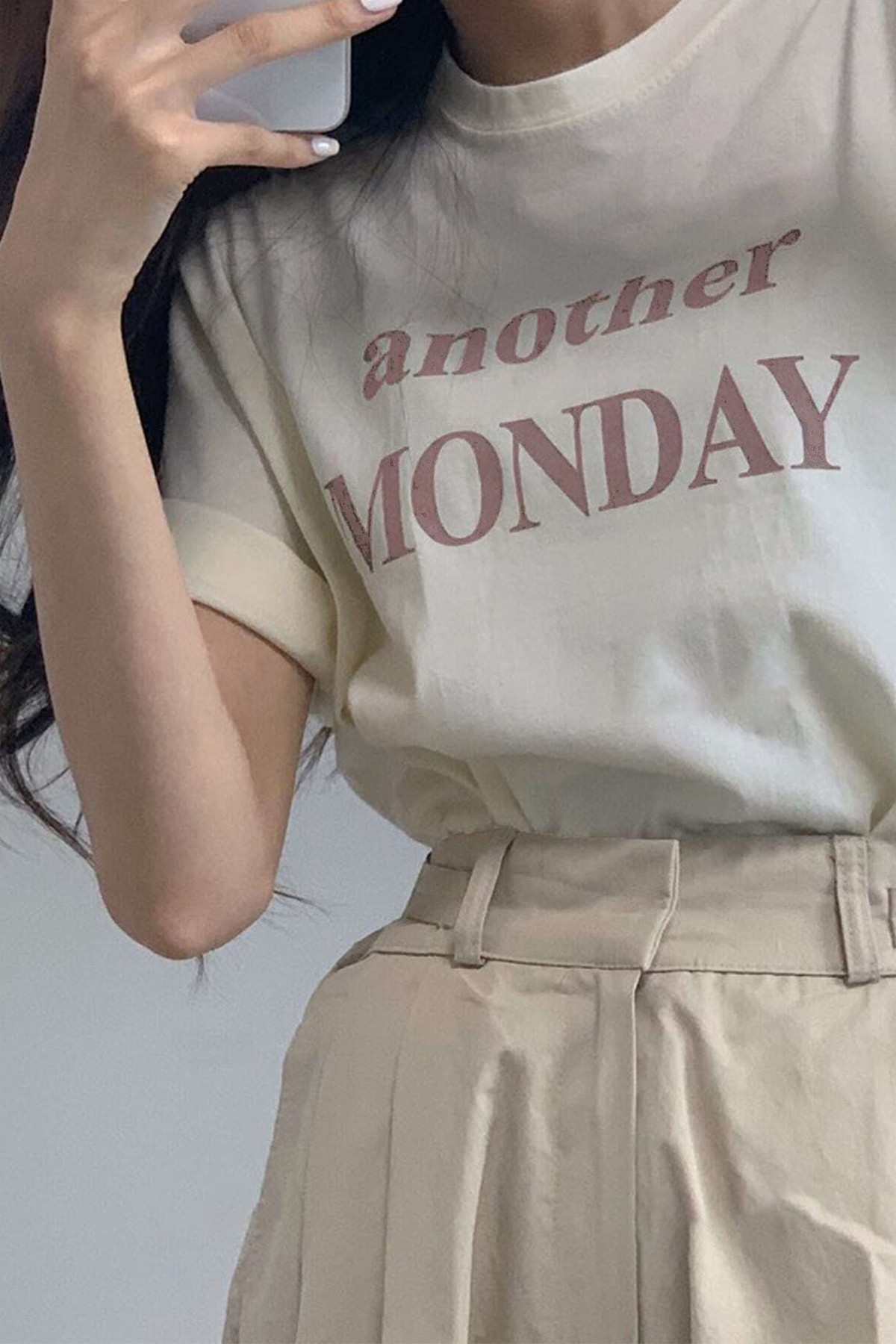 Unisex Another Monday Baskılı Oversize Tshirt