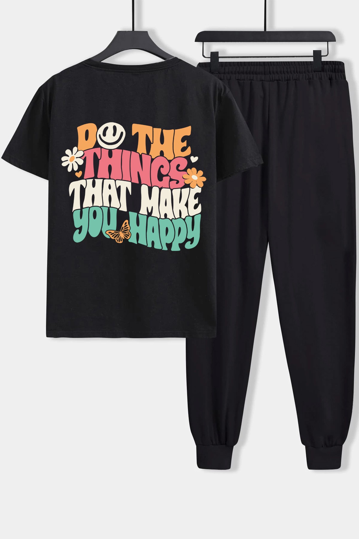 Unisex do the things that make you happy Baskılı 2'li Eşofman Takımı