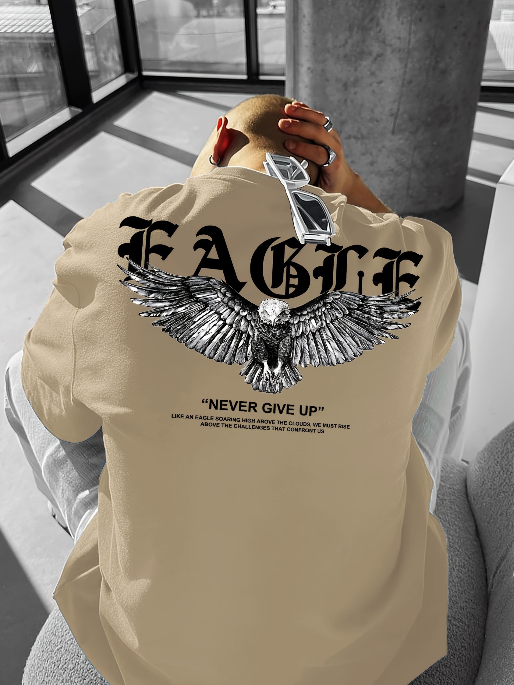 Unisex Asla Pes Etme Baskılı Tasarım Tshirt