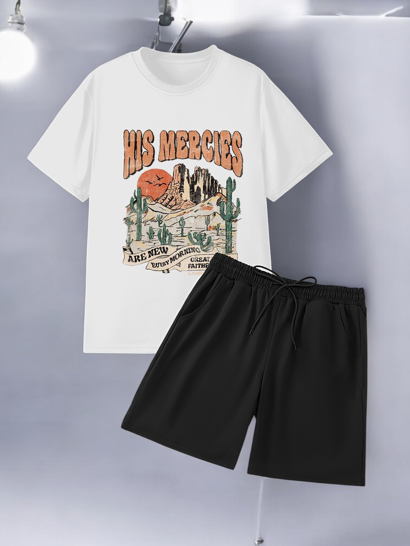 Unisex Hismercies Tasarım Basklı Tshirt Şort Takımı