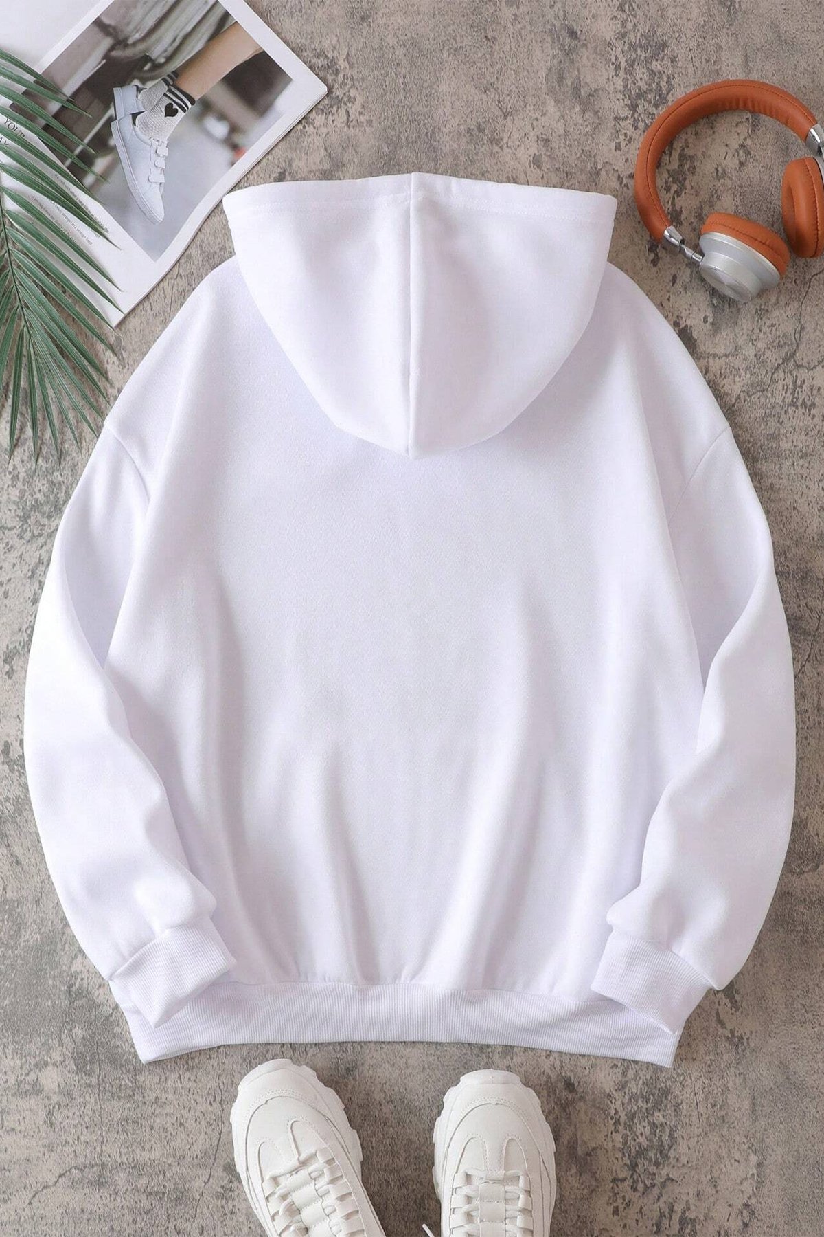 California Baskılı Oversize Sweatshirt